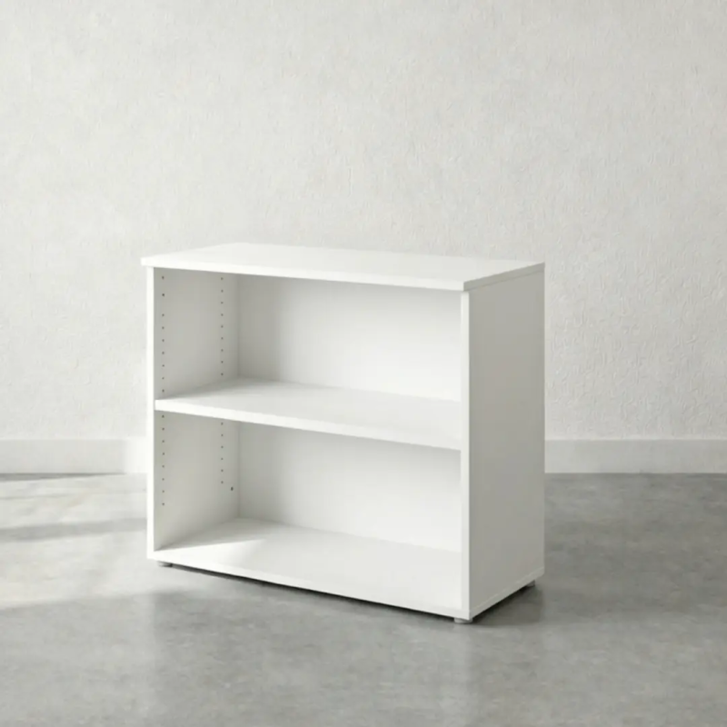 Estantería baja de oficina con entrega rápida.