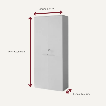 Armario alto de oficina con puertas y cerradura | Laoficinaonline