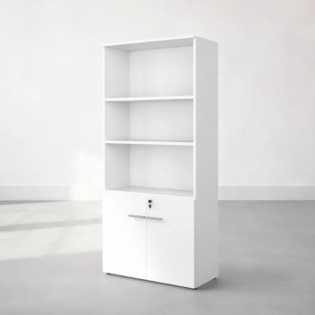 Armario alto de oficina con puertas bajas y cerradura | Laoficinaonline