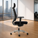 Sillón de dirección ergonómico Montreal con malla y cabezal | Laoficinaonline