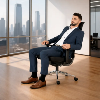 Sillón de dirección ergonómico Montreal con malla y cabezal | Laoficinaonline