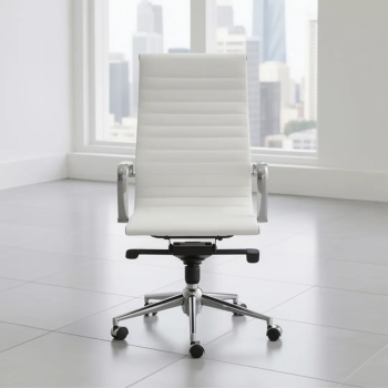 Sillón de despacho Londres en ecopiel con base cromada | laoficinaonline