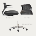 Sillón de oficina Tokio de malla con mecanismo sincro | Laoficinaonline