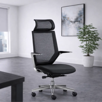 Sillón oficina Tokio de Euromof con respaldo en malla