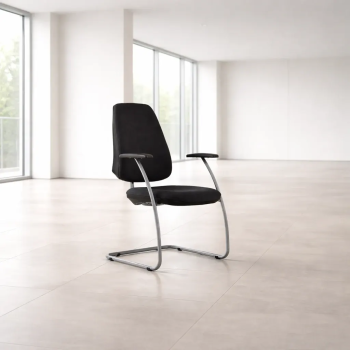 Silla fija tapizada con base patín Adapta | Laoficinaonline