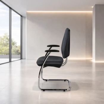 Silla fija tapizada con base patín Adapta | Laoficinaonline