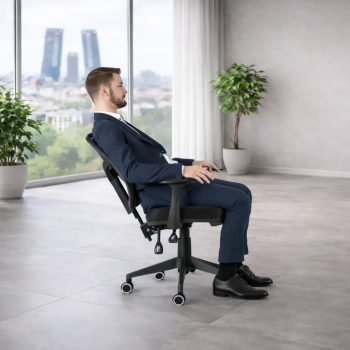 Silla de oficina Roma giratoria con respaldo de malla | Laoficinaonline