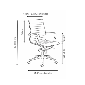 Sillón de despacho Londres respaldo medio en ecopiel | laoficinaonline