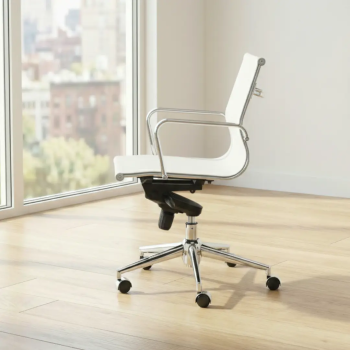 Sillón de despacho Berlín alto en malla transpirable con base cromada | laoficinaonline