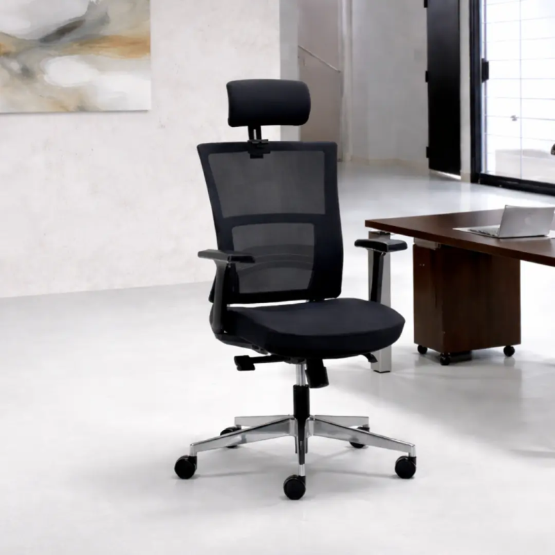 Silla ergonómica Atlanta con cabezal y brazos 3D | Laoficinaonline