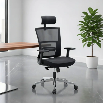 Silla ergonómica Atlanta con cabezal y brazos 3D | Laoficinaonline