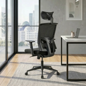 Silla ergonómica Viena con cabezal y respaldo de malla | Laoficinaonline