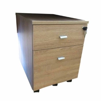 Cajonera con ruedas con 1 cajón y archivador de JGorbe en olmo