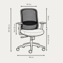 Silla ergonómica Lima con respaldo de malla y soporte lumbar | Laoficinaonline
