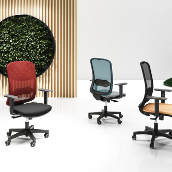 Silla ergonómica Aura con respaldo de malla y ajuste lumbar | Laoficinaonline