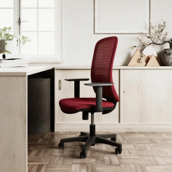 Silla ergonómica Aura con respaldo de malla y ajuste lumbar | Laoficinaonline