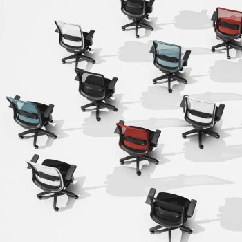 Silla ergonómica Aura con respaldo de malla y ajuste lumbar | Laoficinaonline