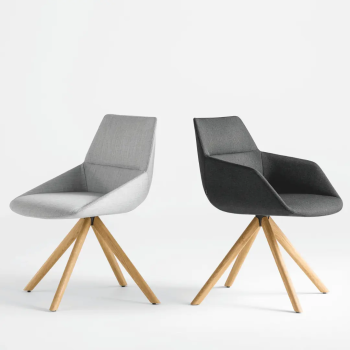 Silla estilo nórdico Dunas XS con base madera | Laoficinaonline