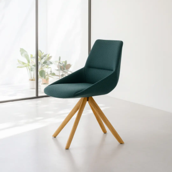 Silla estilo nórdico Dunas XS con base madera | Laoficinaonline