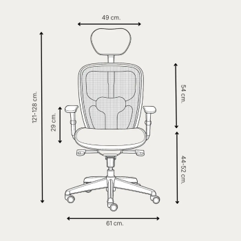 Silla ergonómica Boston 24h con cabezal y soporte lumbar | Laoficinaonline