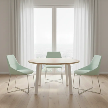 Silla de diseño Dunas XS con base de varilla metálica| Laoficinaonline