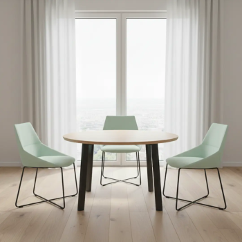 Silla de diseño Dunas XS con base de varilla metálica| Laoficinaonline