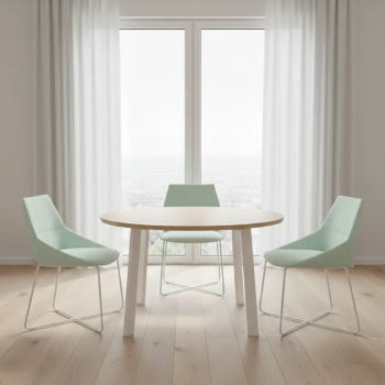 Silla de diseño Dunas XS con base de varilla metálica| Laoficinaonline