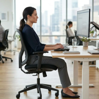 Silla ergonómica Nantes negra EN 1335 | Laoficinaonline