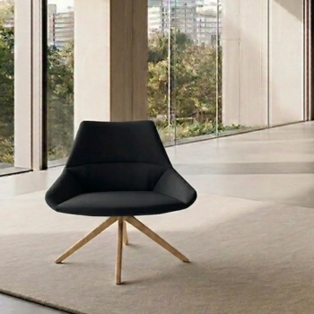 Sillón Dunas XL con base de madera y respaldo alto o bajo  | Laoficinaonline