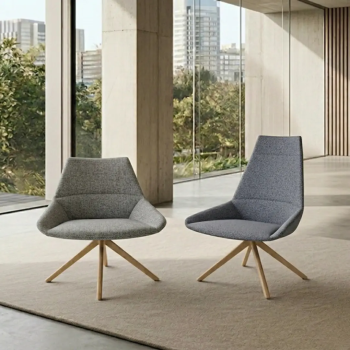 Sillón Dunas XL con base de madera y respaldo alto o bajo  | Laoficinaonline