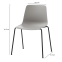 Silla Varya 4 patas sin brazos para oficina y reuniones  | Laoficinaonline