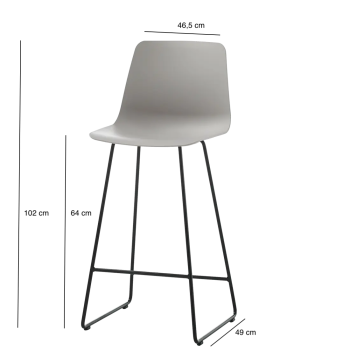 Silla media Varya con base trineo