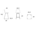 Silla media Varya con base trineo