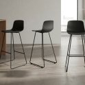 Taburete alto Varya con base trineo para oficina y coworking  | Laoficinaonline