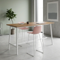 Taburete alto Varya con base trineo para oficina y coworking  | Laoficinaonline