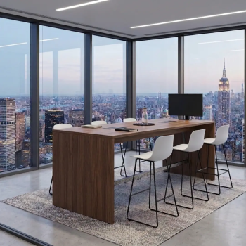 Taburete alto Varya con base trineo para oficina y coworking  | Laoficinaonline