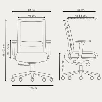 Silla ergonómica XXL Niza negra para personas de hasta 120 kg. UNE EN 1335 | Laoficinaonline