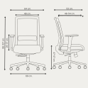 Silla ergonómica XXL Niza negra para personas de hasta 120 kg. UNE EN 1335 | Laoficinaonline