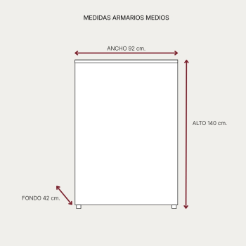 Armario medio de oficina con puertas EURO | Laoficinaonline