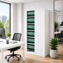 Armario metálico de persiana 220 cm monoblock | Laoficinaonline