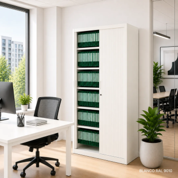 Armario metálico de persiana 220 cm monoblock | Laoficinaonline