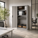 Armario metálico puertas abatibles 180x100x45 cm | Laoficinaonline