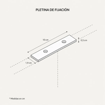 Pletina de unión para biombos de oficina | Laoficinaonline