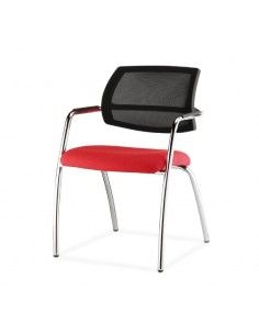 Silla confidente con brazos Urban de tecno-ofiss en rojo