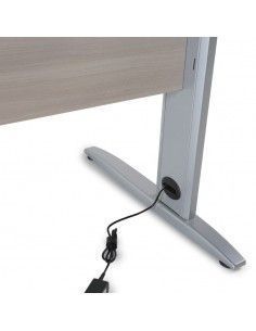 detalle pasacables interior pata mesa oficina Aneto de JGorbe