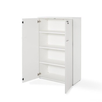Armario oficina con puertas, cerradura y estantes de JGorbe en blanco