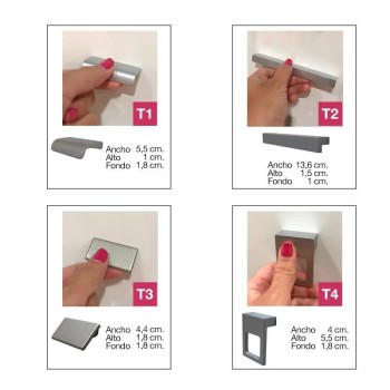 tiradores disponibles para el armario con puertas bajas de jgorbe