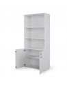 Armario de oficina con puertas bajas, cerradura y estantes de JGorbe en color blanco