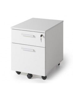 Cajonera con ruedas con 1 cajón y archivador de JGorbe en blanco