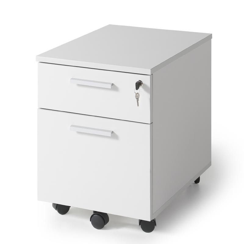 Cajonera con ruedas con 1 cajón y archivador de JGorbe en blanco